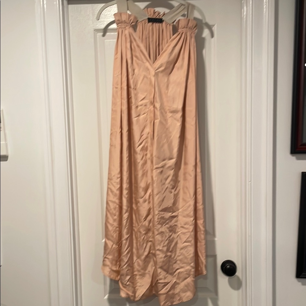 Romantic Dusty Pink Silky Dress - Maternity or Relaxed Fit